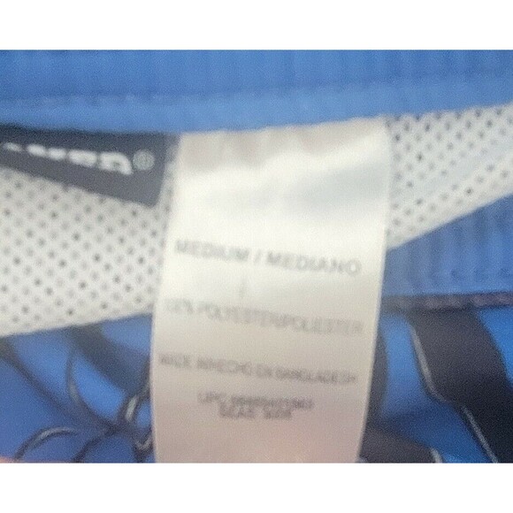 Joe Boxer Swim Trunks‎ Men's Medium Blue Black Mesh Lined Drawstring Band GUC - Picture 5 of 9